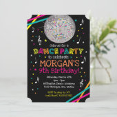 ネオン グロー ダンスパーティー招待状 招待状 (スタンド正面)