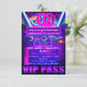 ネオン グロー パーティー 誕生日 VIP パス クラブ インビテーション (スタンド正面)