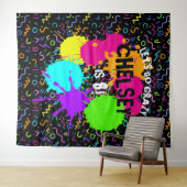 ネオン グロー フォト 背景、グロー パーティー 背景 タペストリー (インサイチュ(横))