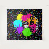 ネオン グロー フォト 背景、グロー パーティー 背景 タペストリー (正面(横))