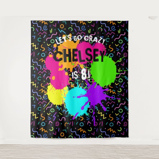 ネオン グロー フォト 背景、グロー パーティー 背景 タペストリー (正面)