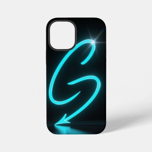 ネオン グロー ブラック フォンケース iPhoneケース (裏面)