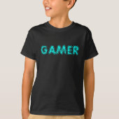 ネオン ゲーム アーケード 誕生日 おめでとう 少年 Tシャツ (正面)