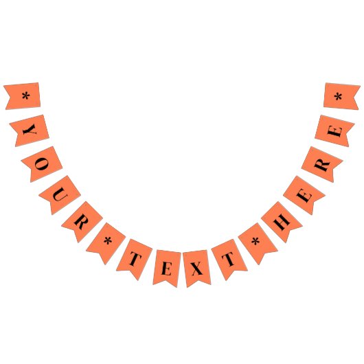 ネオン コーラル 単色 | オーダーメイド バンティングフラッグ (全)