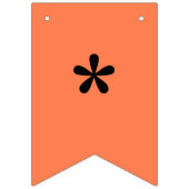 ネオン コーラル 単色 | オーダーメイド バンティングフラッグ (第1の旗)