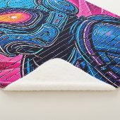 ネオン・サイバーパンク宇宙飛行士 シェルパブランケット (3/4)