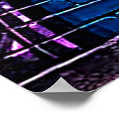 ネオン・サイバーパンク宇宙飛行士 ポスター (角)