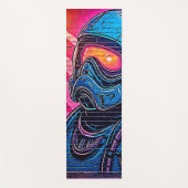 ネオン・サイバーパンク宇宙飛行士 ヨガマット (正面)