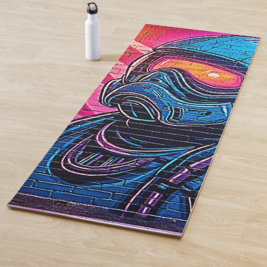 ネオン・サイバーパンク宇宙飛行士 ヨガマット (インサイチュ)