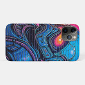 ネオン・サイバーパンク宇宙飛行士 Case-Mate iPhoneケース (裏面(横))