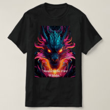 ネオン・サイバーパンク・ドラゴン・グラフィックTシャツ - クリーン・ミニ