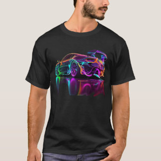 ネオン スポーツカー レトロ Tシャツ