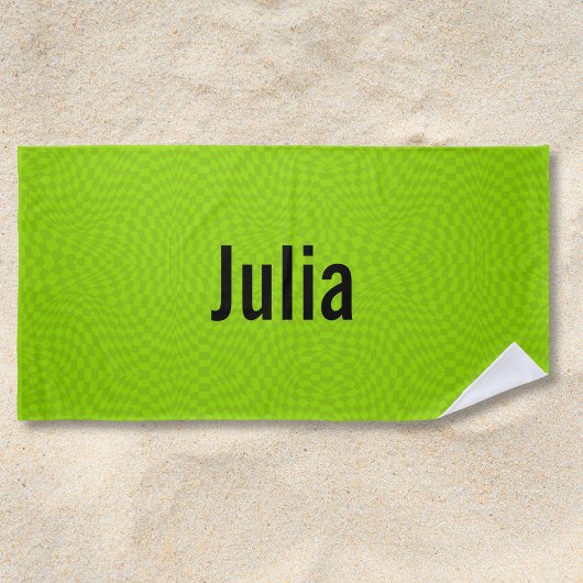 ネオン スライム グリーン サマー ブライズメイド パーティー ビーチタオル