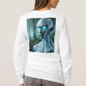 👾✨ 「ネオン・センチネル:神秘的な敵の守護者 Tシャツ (裏面)