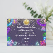 ネオン ダンス パーティー 子供の誕生日 サンキューカード (スタンド正面)