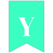 ネオン ティール 単色 カスタム バンティングフラッグ (第2の旗)