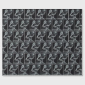 ネオン・テニス選手 ラッピングペーパー (フラット)