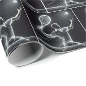 ネオン・テニス選手 ラッピングペーパー (ロールコーナー)