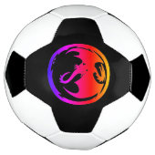ネオン・ドラゴンブラックサッカーボール サッカーボール (回転)