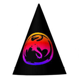 ネオン・ドラゴン黒パーティー帽子 パーティーハット