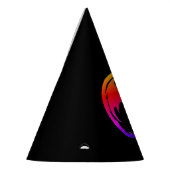 ネオン・ドラゴン黒パーティー帽子 パーティーハット (左)