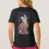 ネオン・ノワールのベンガルキャット Tシャツ (裏面)