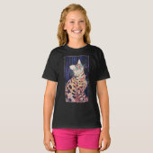 ネオン・ノワールのベンガルキャット Tシャツ (正面フル)