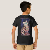 ネオン ノワール ベンガル 猫 Tシャツ (裏面フル)