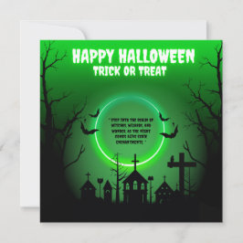 ネオン ハッピー ハロウィン グリーティング カード