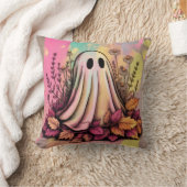 ネオン・ハロウィーン幽霊、ハロウィーン幽霊、ハロウィーン、 クッション (ブランケット)