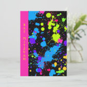 ネオン,バルミツワーカスタム招待状 招待状 (スタンド正面)