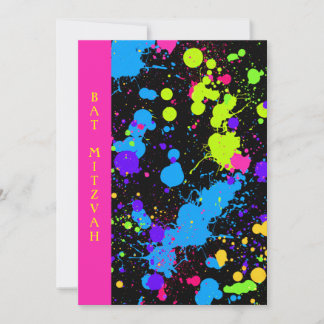 ネオン，バルミツワーカスタム招待状 招待状