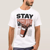 ネオン・パンク・コーヒーカップ ステイカフェイン Tシャツ (正面)