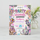 ネオン パーティー アニマルズ バースデー  招待状 (スタンド正面)