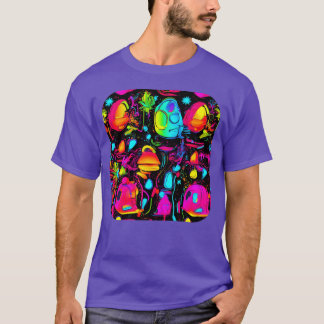 ネオン パーティー オールドスクール カラー グロー UV ファミリー Tシャツ