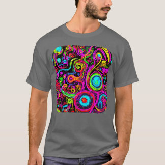 ネオン パーティー ビンテージ カラー グロー ガール Tシャツ