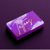 ネオン&パープルスモークタトゥーアーティスト 名刺