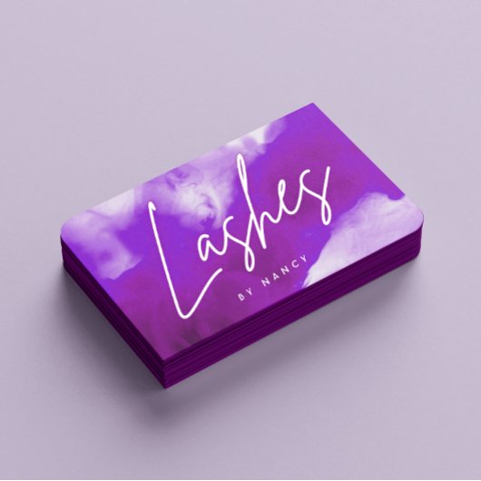 ネオン&パープルスモークラッシュアイドラッシュエクステンション 名刺