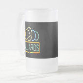 ネオン ビリヤード プール サイン 霜入り ビール マグ カップ (正面左)