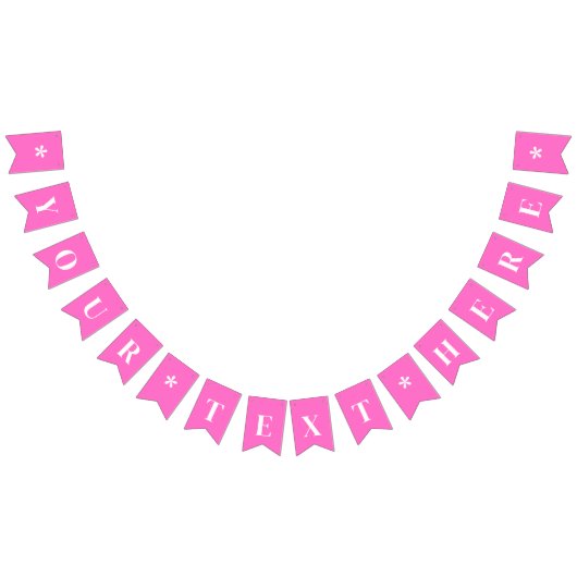 ネオン ピンク 単色 オーダーメイド バンティングフラッグ (全)