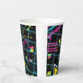 ネオン ブラック レトロ 80's 90's 誕生日パーティー 紙コップ (右)