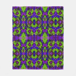 ネオン・ブルームストーム フリースブランケット