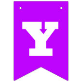 ネオン ブルー シェード 単色 | オーダーメイド バンティングフラッグ (第2の旗)