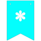 ネオン ブルー シェード 単色 | オーダーメイド バンティングフラッグ (第1の旗)