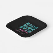 ネオン ブルー & ピンクの独身最後の週末 ペーパープレート (傾斜あり)