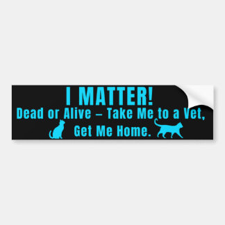 ネオン ブルー "I Matter" バンパーステッカー