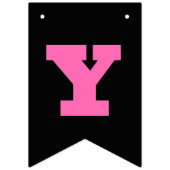 ネオン ホット ピンクとブラックの色 | カスタマイズ バンティングフラッグ (第2の旗)