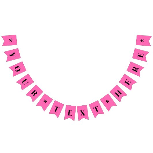 ネオン ホット ピンク 単色 | オーダーメイド バンティングフラッグ (全)