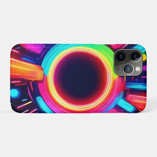 ネオン・ボルテックス・オブ・ライト・アート Case-Mate iPhoneケース (裏面(横))