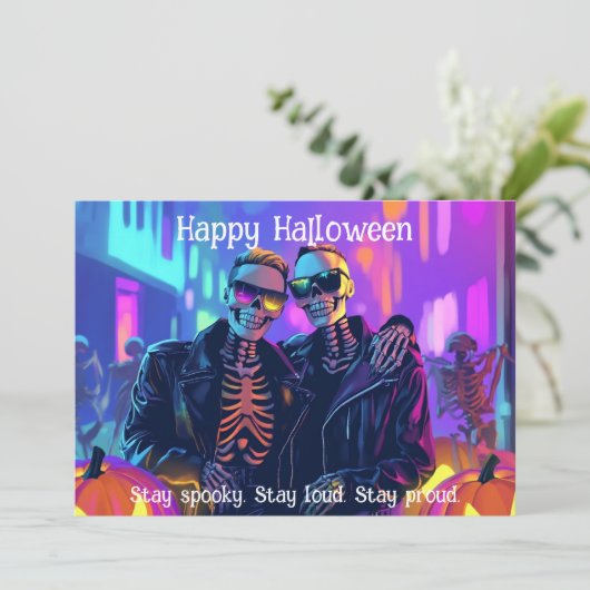 🌈🎃ネオン・ボーン・ベイビーズ・カード 招待状 (スタンド正面)